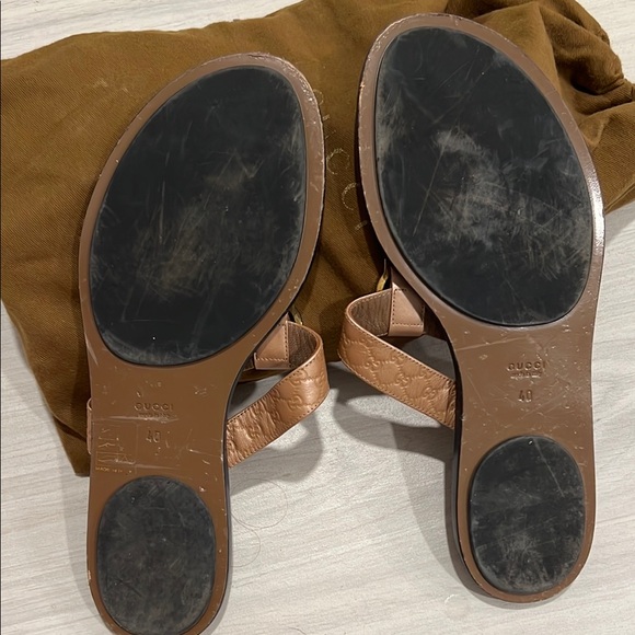 Gucci Brown Sandals with Leather Straps - Picture 2 of 4